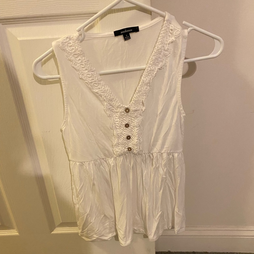 White small tank top
